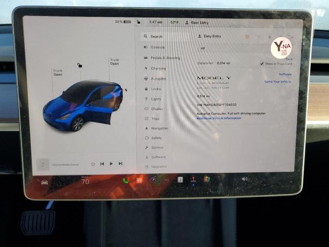 Photo 9 from auction – 2023 TESLA MODEL Y with VIN 7SAYGAEE4PF704032