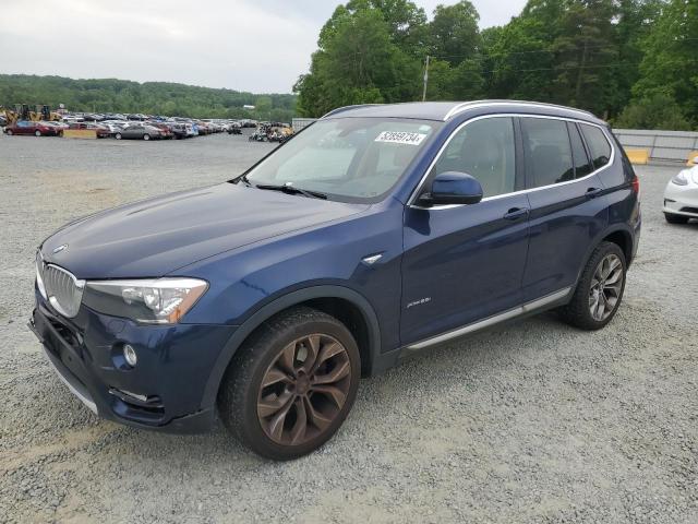 BMW X3 XDRIVE2 2015 with VIN 5UXWX9C55F0D52017 - Photo from auction