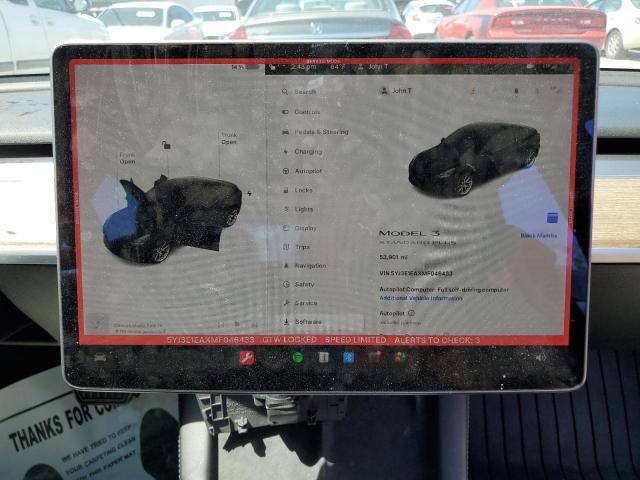 Photo 9 from auction – 2021 TESLA MODEL 3 with VIN 5YJ3E1EAXMF046433