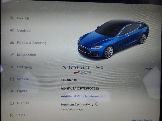 Photo 9 from auction – 2013 TESLA MODEL S with VIN 5YJSA1CP7DFP07222