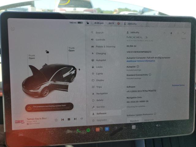 Photo 9 from auction – 2021 TESLA MODEL 3 with VIN 5YJ3E1EA0MF986272
