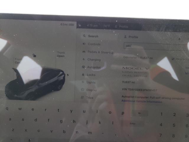 Photo 9 from auction – 2023 TESLA MODEL Y with VIN 7SAYGDEE2PA191457