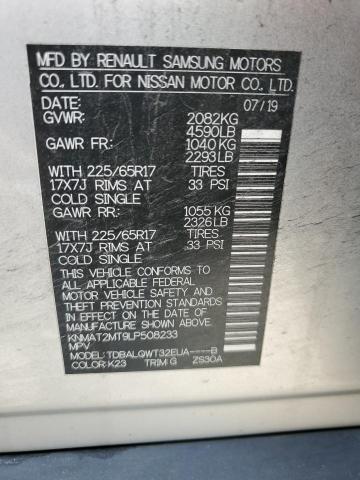 Photo 14 from auction – 2020 NISSAN ROGUE with VIN KNMAT2MT9LP508233