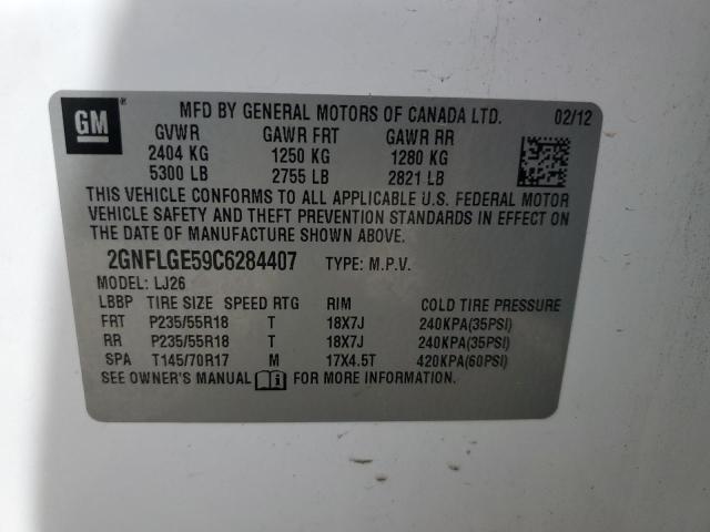 Фото 14 с аукциона – 2012 CHEVROLET EQUINOX LT с VIN 2GNFLGE59C6284407