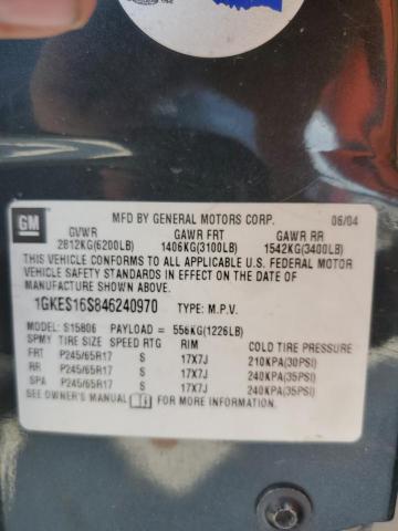 Photo 14 from auction – 2004 GMC ENVOY XL with VIN 1GKES16S846240970