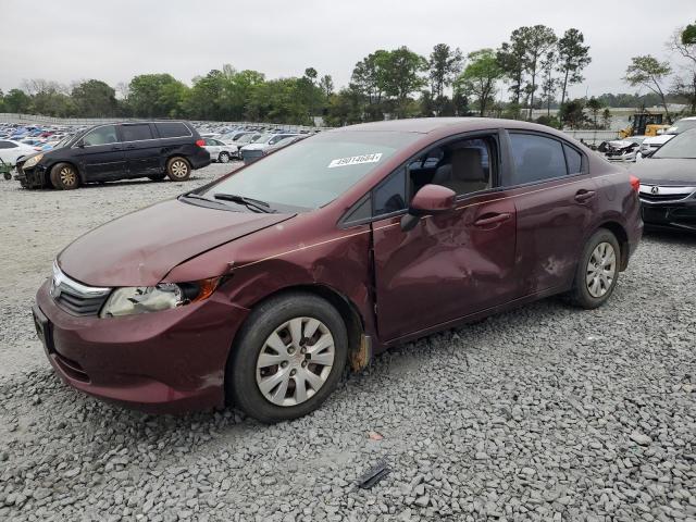 HONDA CIVIC LX 2012 with VIN 19XFB2F54CE072012 - Photo from auction