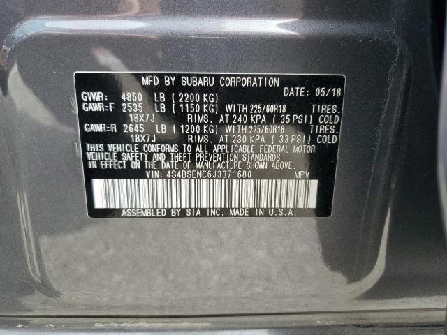 Photo 14 from auction – 2018 SUBARU OUTBACK 3. with VIN 4S4BSENC6J3371680