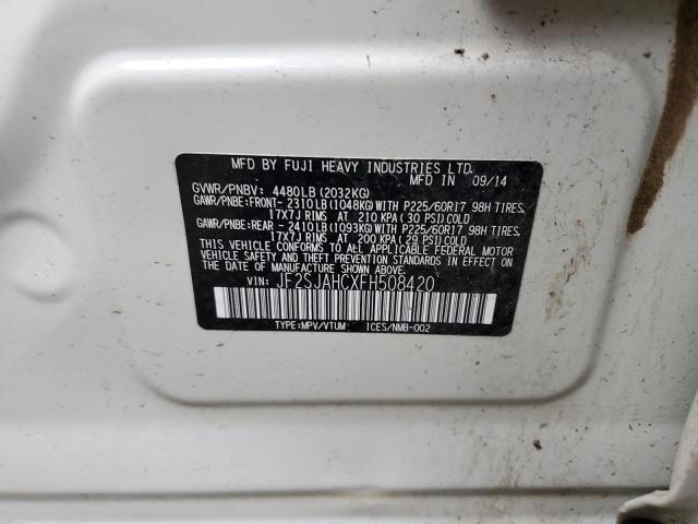 Photo 14 from auction – 2015 SUBARU FORESTER 2 with VIN JF2SJAHCXFH508420