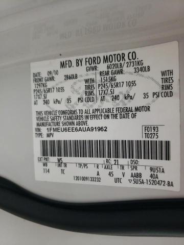 Photo 14 from auction – 2010 FORD EXPLORER E with VIN 1FMEU6EE6AUA91962