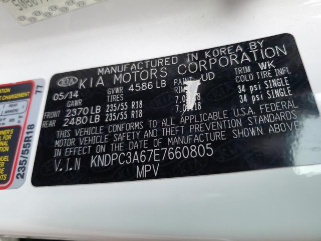 Photo 14 from auction – 2014 KIA SPORTAGE S with VIN KNDPC3A67E7660805