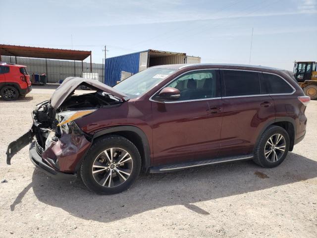 TOYOTA HIGHLANDER 2016 with VIN 5TDKKRFH8GS156329 - Photo from auction