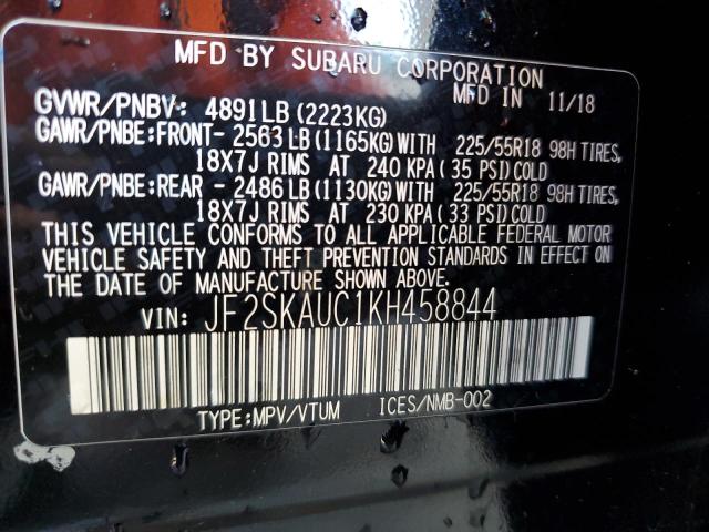 Photo 14 from auction – 2019 SUBARU FORESTER L with VIN JF2SKAUC1KH458844