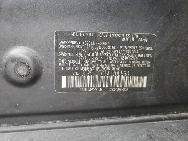 Photo 14 from auction – 2010 SUBARU FORESTER 2 with VIN JF2SH6FC1AH708560