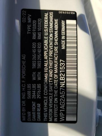 Photo 14 from auction – 2022 PORSCHE MACAN S with VIN WP1AG2A57NLB21537