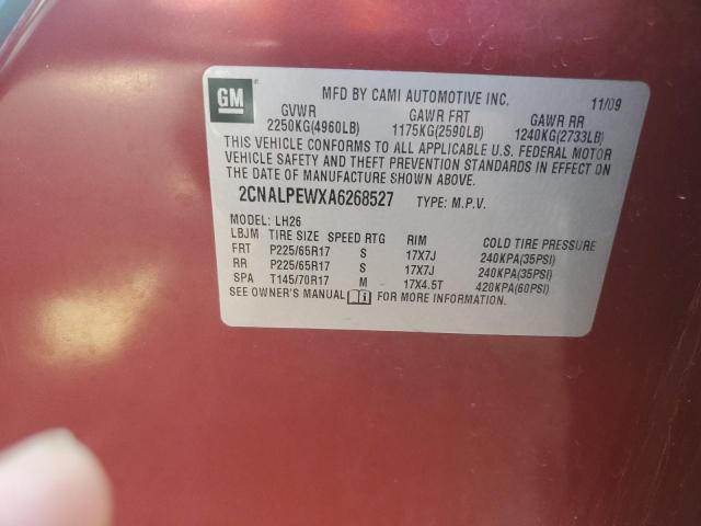 Photo 14 from auction – 2010 CHEVROLET EQUINOX LT with VIN 2CNALPEWXA6268527