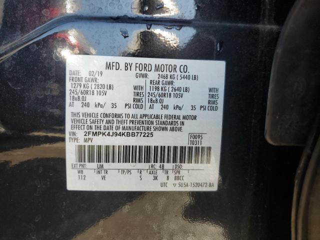 Photo 14 from auction – 2019 FORD EDGE SEL with VIN 2FMPK4J94KBB77225