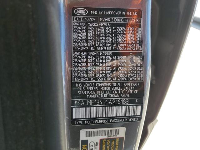 Photo 14 from auction – 2006 LAND ROVER RANGE ROVE with VIN SALMF13456A216183