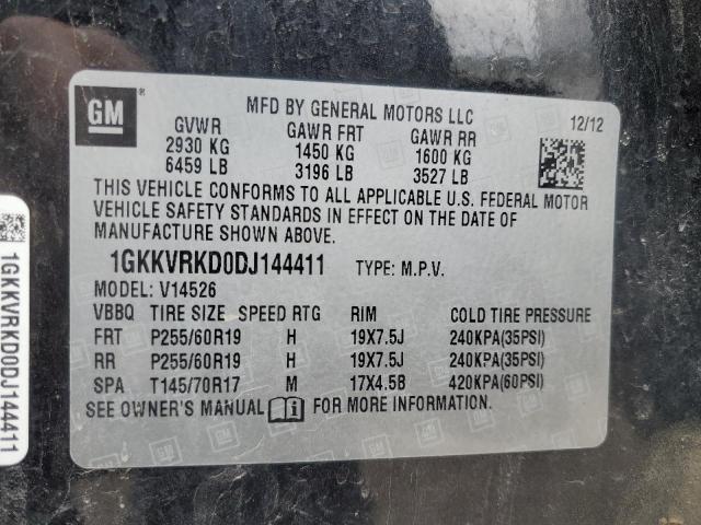 Photo 14 from auction – 2013 GMC ACADIA SLT with VIN 1GKKVRKD0DJ144411