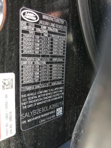 Photo 14 from auction – 2020 LAND ROVER RANGE ROVE with VIN SALYB2EX0LA266219