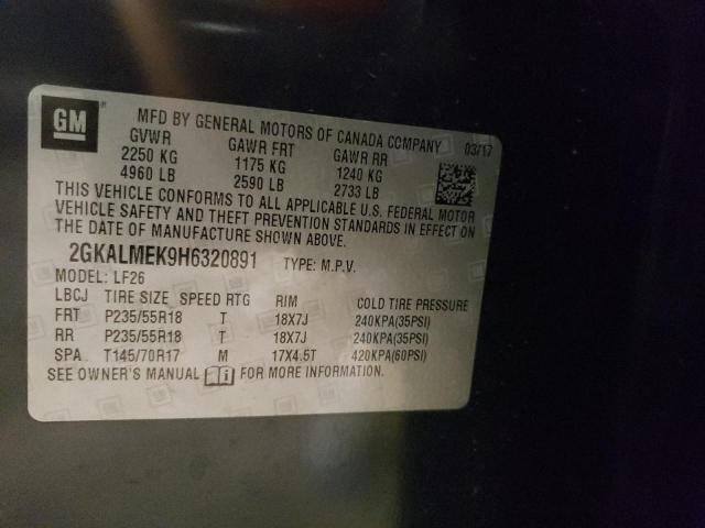 Photo 14 from auction – 2017 GMC TERRAIN SL with VIN 2GKALMEK9H6320891