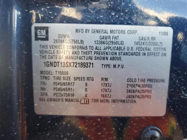 Photo 14 from auction – 2007 CHEVROLET TRAILBLAZE with VIN 1GNDT13SX72189371