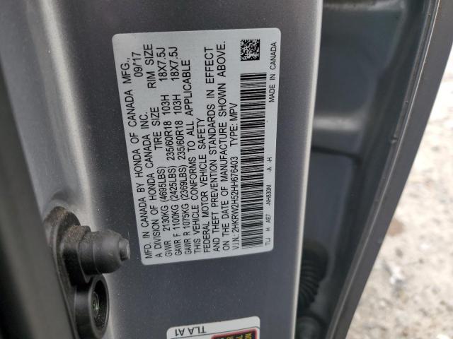 Photo 14 from auction – 2017 HONDA CR-V EX with VIN 2HKRW2H52HH676403