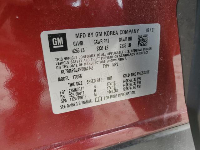 Photo 14 from auction – 2022 CHEVROLET TRAILBLAZE with VIN KL79MPSL4NB064448