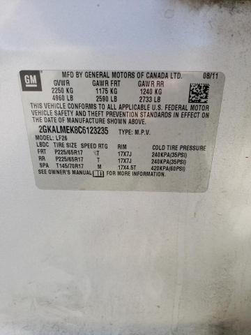Photo 14 from auction – 2012 GMC TERRAIN SL with VIN 2GKALMEK8C6123235
