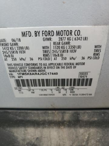 Photo 14 from auction – 2018 FORD EXPLORER P with VIN 1FM5K8AR4JGC17440