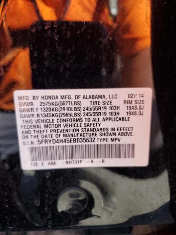 Foto 14 de la subasta – 2014 ACURA MDX TECHNO con VIN 5FRYD4H45EB035632