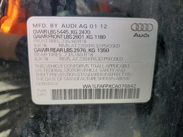Photo 14 from auction – 2012 AUDI Q5 PREMIUM with VIN WA1LFAFPXCA076842