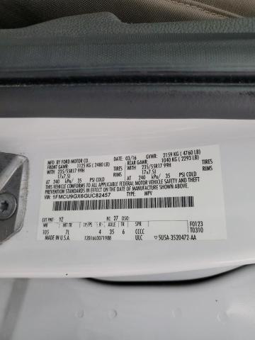 Photo 14 from auction – 2016 FORD ESCAPE SE with VIN 1FMCU9GX6GUC82457