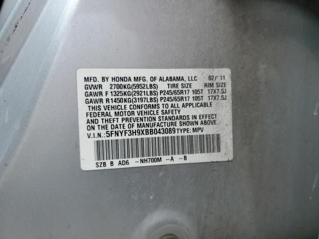 Photo 14 from auction – 2011 HONDA PILOT TOUR with VIN 5FNYF3H9XBB043089