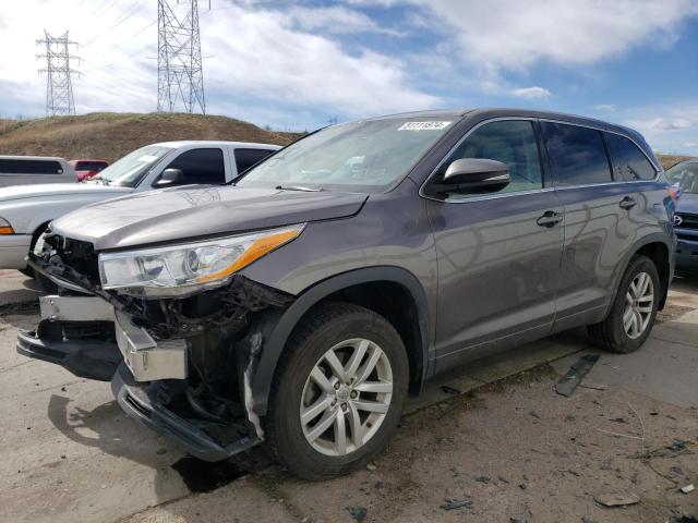 TOYOTA HIGHLANDER 2014 with VIN 5TDBKRFH8ES052811 - Photo from auction