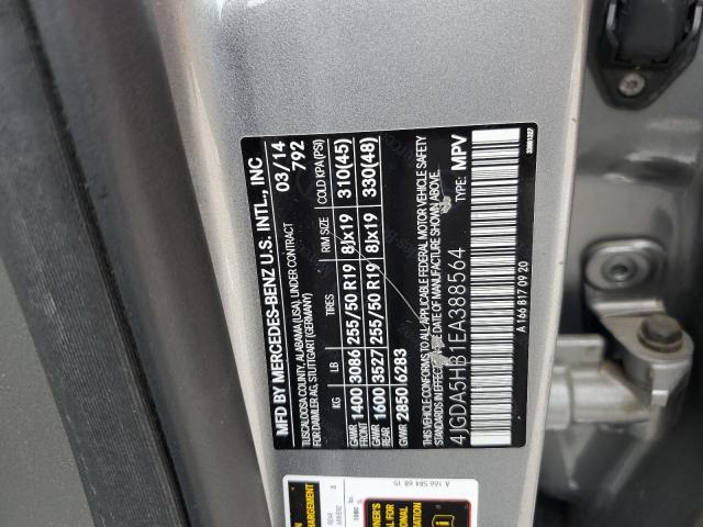 Photo 14 from auction – 2014 MERCEDES-BENZ ML 350 4MA with VIN 4JGDA5HB1EA388564