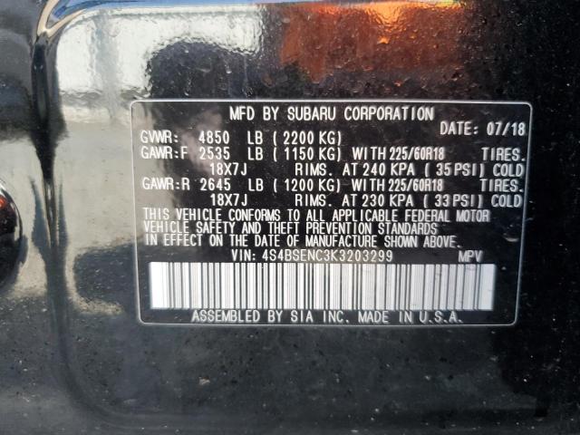 Photo 14 from auction – 2019 SUBARU OUTBACK 3. with VIN 4S4BSENC3K3203299