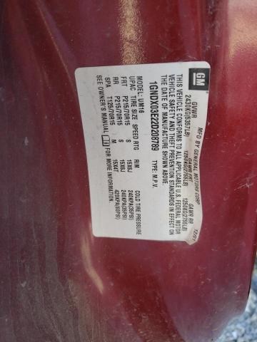 Photo 14 from auction – 2002 CHEVROLET VENTURE with VIN 1GNDX03E22D208789