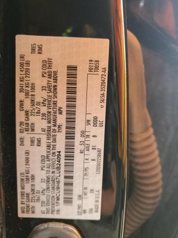 Photo 14 from auction – 2020 FORD ESCAPE SEL with VIN 1FMCU9H67LUB24094