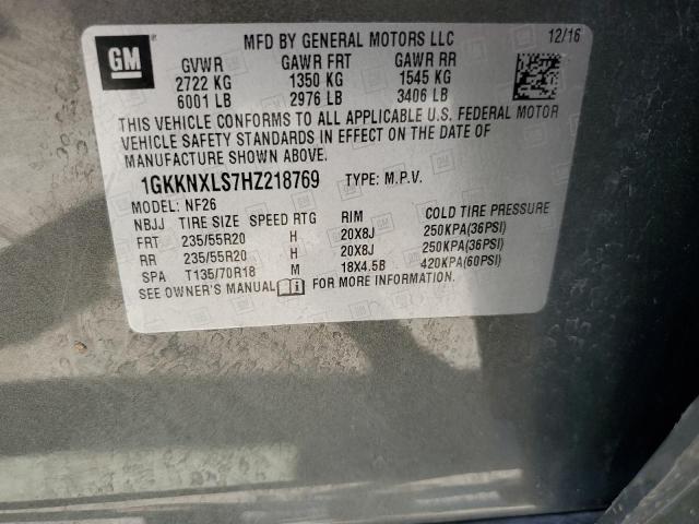 Photo 14 from auction – 2017 GMC ACADIA DEN with VIN 1GKKNXLS7HZ218769