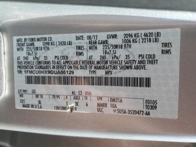 Photo 14 from auction – 2013 FORD ESCAPE SEL with VIN 1FMCU0HX9DUA86129