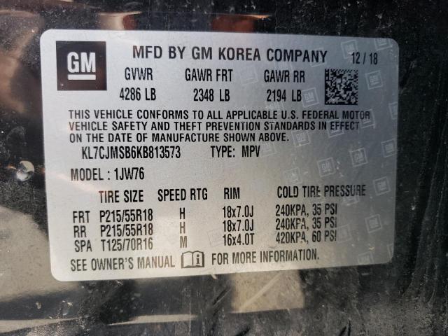 Photo 14 from auction – 2019 CHEVROLET TRAX PREMI with VIN KL7CJMSB6KB813573