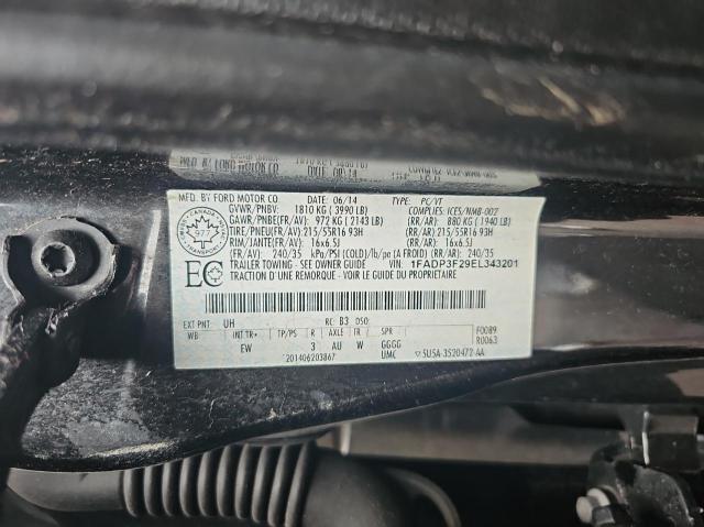Photo 10 from auction – 2014 FORD FOCUS SE with VIN 1FADP3F29EL343201