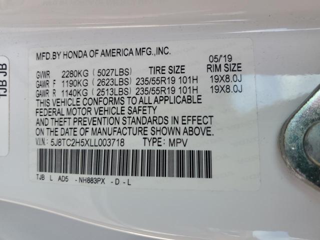 Photo 14 from auction – 2020 ACURA RDX TECHNO with VIN 5J8TC2H5XLL003718