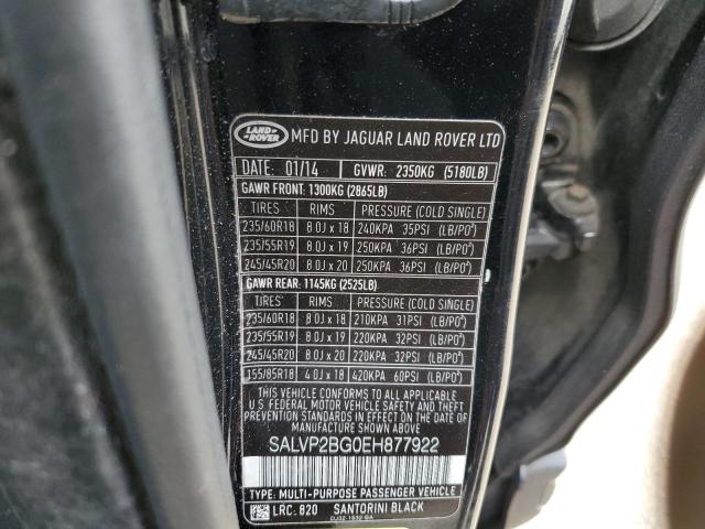 Photo 14 from auction – 2014 LAND ROVER RANGE ROVE with VIN SALVP2BG0EH877922