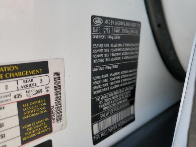 Photo 14 from auction – 2016 LAND ROVER RANGE ROVE with VIN SALWR2EF0GA568934