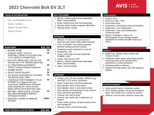 Photo 12 from auction – 2023 CHEVROLET BOLT EV 2L with VIN 1G1FX6S00P4137148