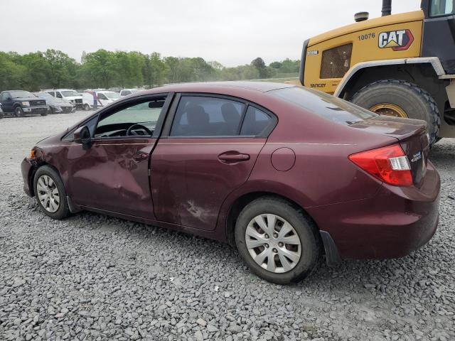 Photo 2 from auction – 2012 HONDA CIVIC LX with VIN 19XFB2F54CE072012