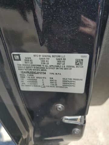 Photo 14 from auction – 2012 CHEVROLET TRAVERSE L with VIN 1GNKRLED3CJ212134