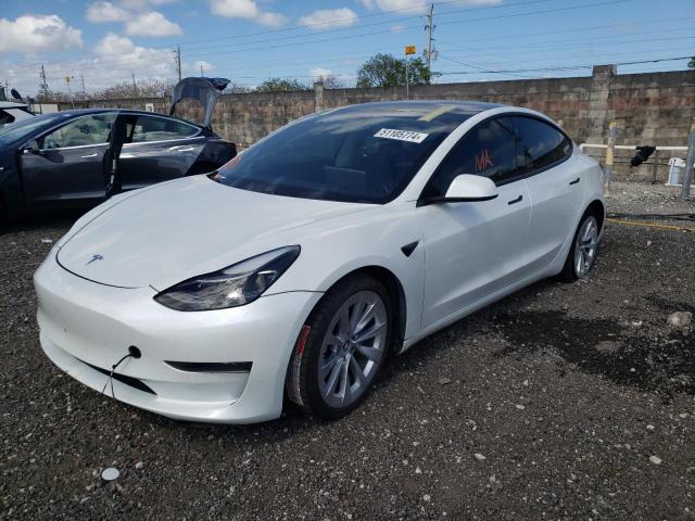 TESLA MODEL 3 2021 with VIN 5YJ3E1EA0MF987843 - Photo from auction