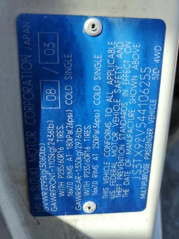 Photo 14 from auction – 2004 SUZUKI XL7 EX with VIN JS3TX92V544106255
